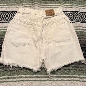 Levi's White Jean Shorts
